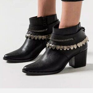 Freda Salvador Star Black Jodhpur Studded Leather Ankle Boots size 7